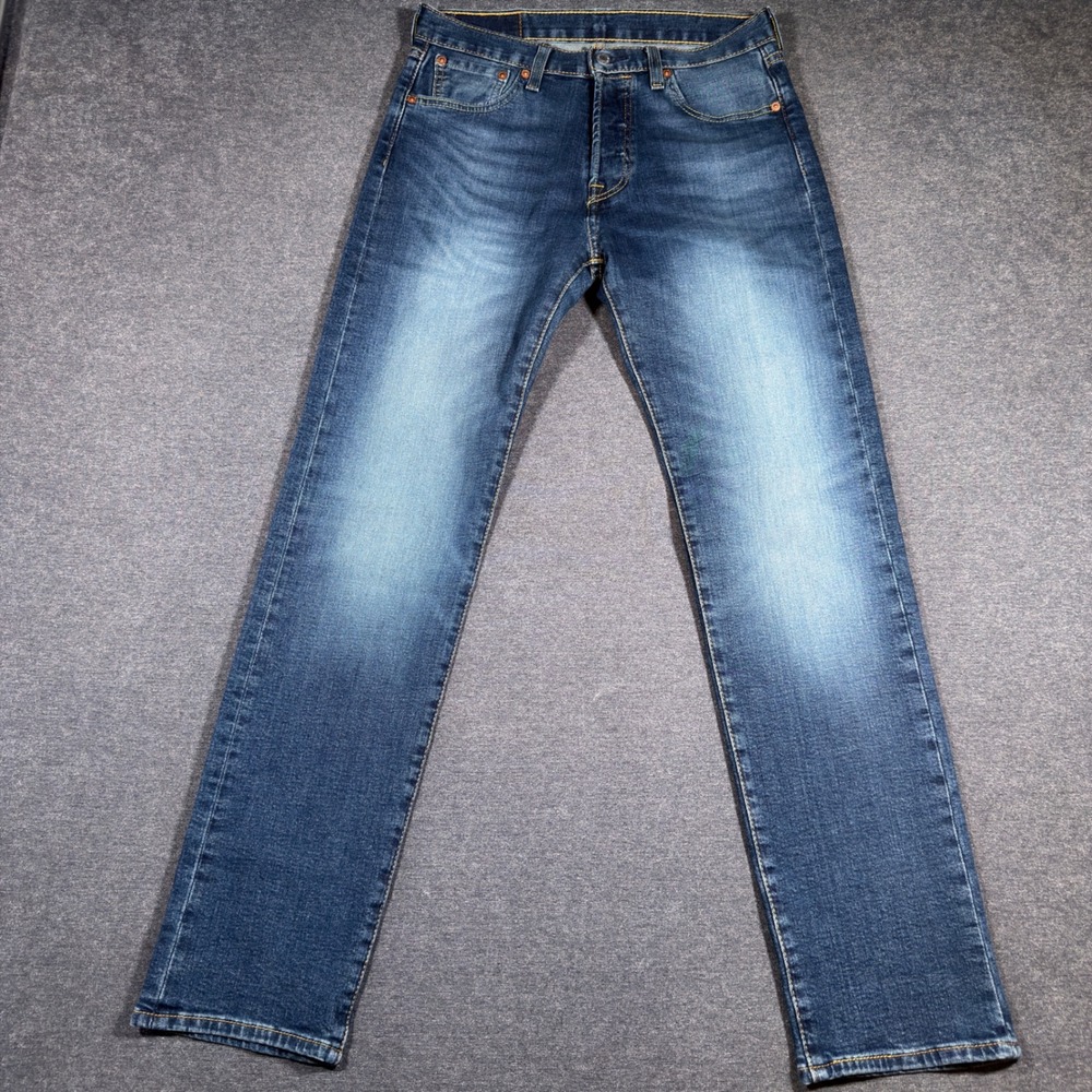 Levi's‎ 501 Original Fit Jeans Men 30x32 Blue Straight Leg Button Fly Stretch